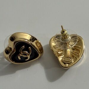 Chanel heart-shaped earrings
